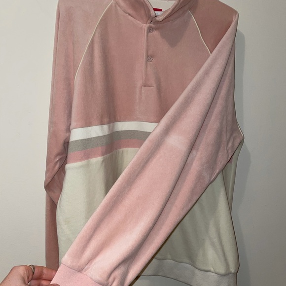 Pink velour SUPREME pullover size L - Picture 4 of 6